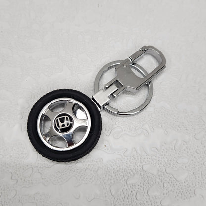 Tyre Wheel Logo Car Keychain