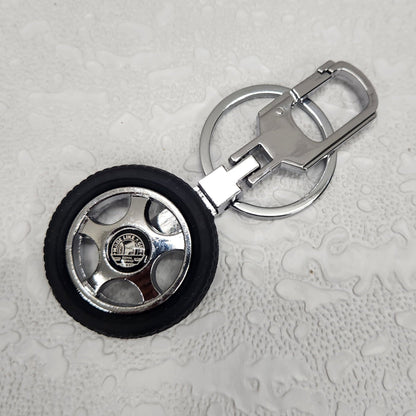 Tyre Wheel Logo Car Keychain
