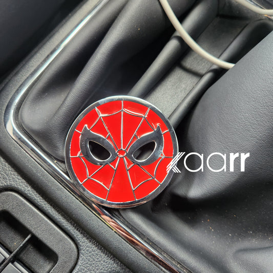 3D Spiderman Metal Sticker Decal Red/Silver (6.8x6.8 cm)