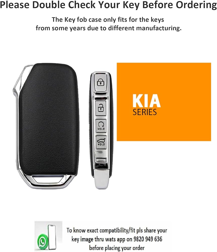 Kia Facelift 4 Button Keyless Push Button Key Premium Batman Metal Alloy Keycase with Holder & Rope Chain