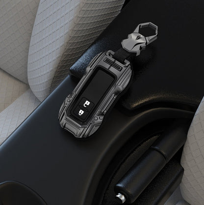Suzuki 2 Button Key (Baleno, Brezza, S Cross, Swift, Ignis) Premium Batman Metal Alloy Keycase with Holder & Rope Chain