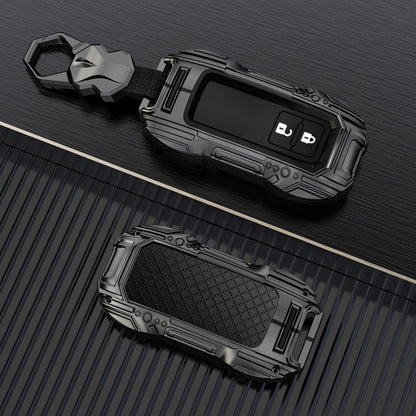 Suzuki 2 Button Key (Baleno, Brezza, S Cross, Swift, Ignis) Premium Batman Metal Alloy Keycase with Holder & Rope Chain