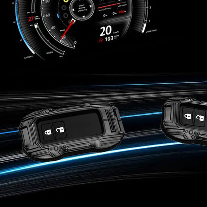 Suzuki 2 Button Key (Baleno, Brezza, S Cross, Swift, Ignis) Premium Batman Metal Alloy Keycase with Holder & Rope Chain
