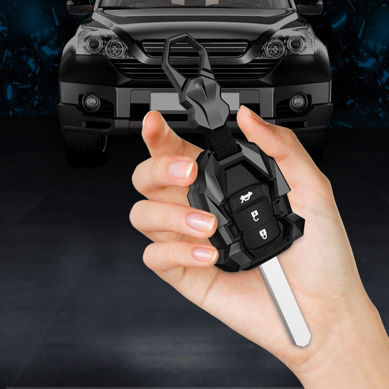 Honda 3 Button Old Key Premium Batman Metal Alloy Keycase with Holder & Rope Chain